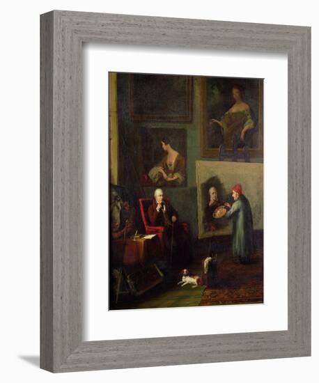 Self Portrait of the Artist Painting Sir Walter Scott (1771-1832)-James Northcote-Framed Giclee Print