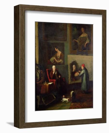 Self Portrait of the Artist Painting Sir Walter Scott (1771-1832)-James Northcote-Framed Giclee Print