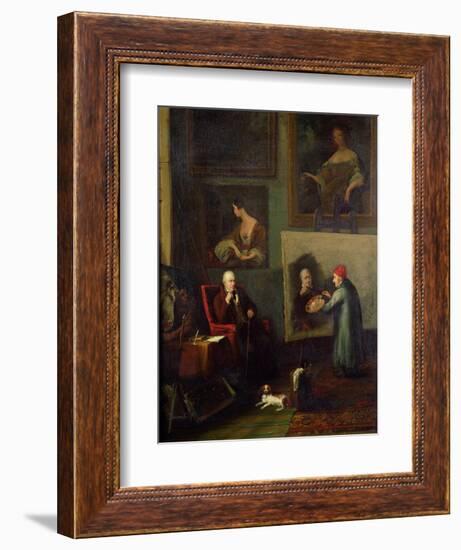 Self Portrait of the Artist Painting Sir Walter Scott (1771-1832)-James Northcote-Framed Giclee Print