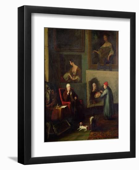 Self Portrait of the Artist Painting Sir Walter Scott (1771-1832)-James Northcote-Framed Giclee Print
