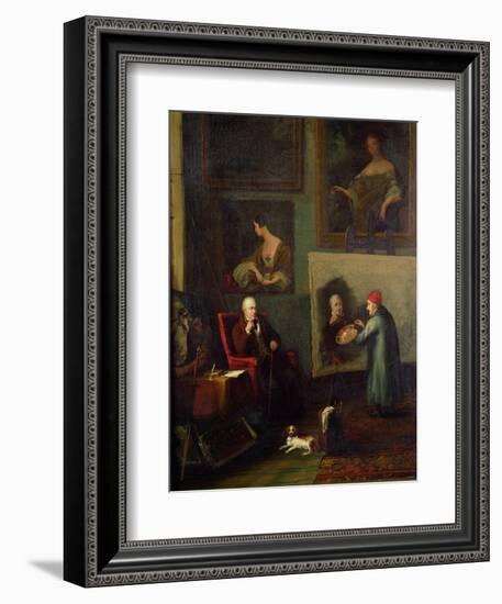 Self Portrait of the Artist Painting Sir Walter Scott (1771-1832)-James Northcote-Framed Giclee Print