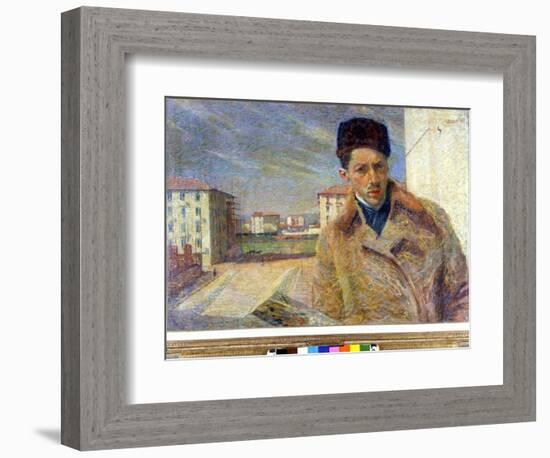 Self-Portrait of Umberto Boccioni in 1908. Pinacoteca Di Brera Milano-Umberto Boccioni-Framed Giclee Print