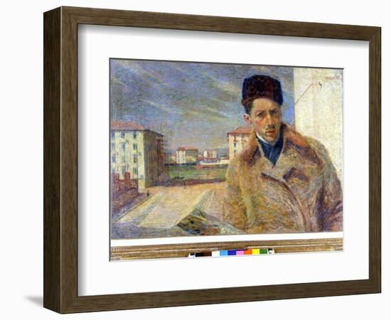 Self-Portrait of Umberto Boccioni in 1908. Pinacoteca Di Brera Milano-Umberto Boccioni-Framed Giclee Print