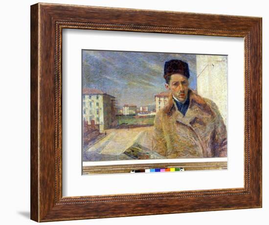 Self-Portrait of Umberto Boccioni in 1908. Pinacoteca Di Brera Milano-Umberto Boccioni-Framed Giclee Print