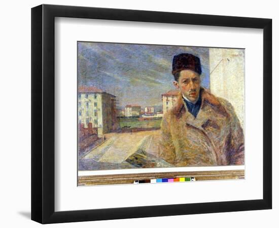 Self-Portrait of Umberto Boccioni in 1908. Pinacoteca Di Brera Milano-Umberto Boccioni-Framed Giclee Print