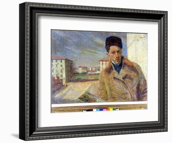 Self-Portrait of Umberto Boccioni in 1908. Pinacoteca Di Brera Milano-Umberto Boccioni-Framed Giclee Print