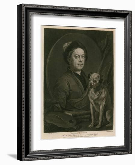 Self-Portrait of William Hogarth-William Hogarth-Framed Giclee Print