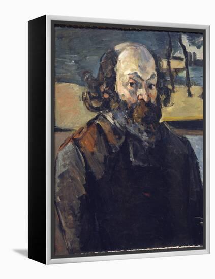 Self-Portrait - Oil on Canvas, 1875-Paul Cezanne-Framed Premier Image Canvas