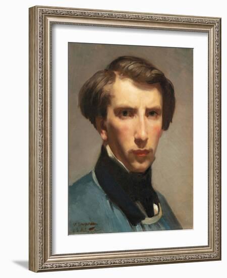 Self Portrait (Oil on Canvas)-William-Adolphe Bouguereau-Framed Giclee Print