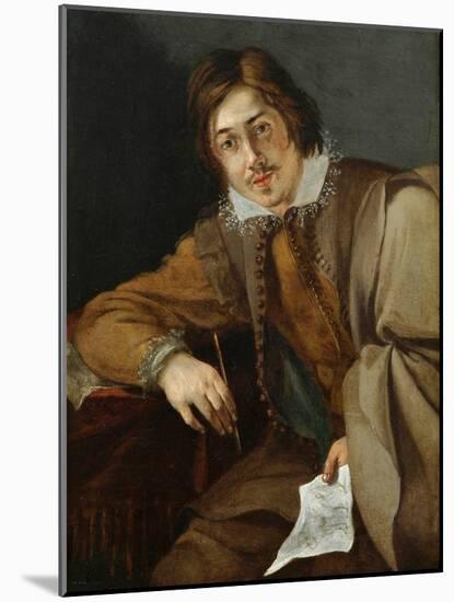 Self-Portrait (Oil on Copper)-Cornelis Saftleven-Mounted Giclee Print