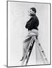Self-Portrait on Stepladder, Working on the Cartoon of the Poster 'Imprimerie Cassan Fils', 1896-Alphonse Mucha-Mounted Photographic Print