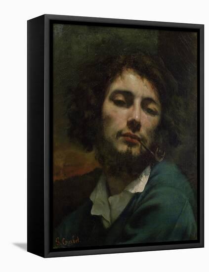 Self Portrait Or, the Man with a Pipe, circa 1846-Gustave Courbet-Framed Premier Image Canvas