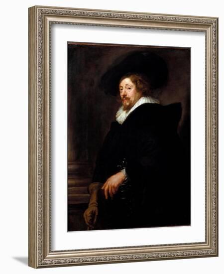 Self-Portrait (Painting, 1638-1640)-Peter Paul Rubens-Framed Giclee Print