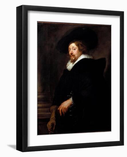 Self-Portrait (Painting, 1638-1640)-Peter Paul Rubens-Framed Giclee Print