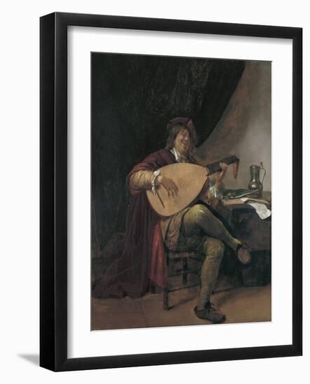 Self-Portrait Playing the Lute, Ca 1665-Jan Havicksz Steen-Framed Giclee Print