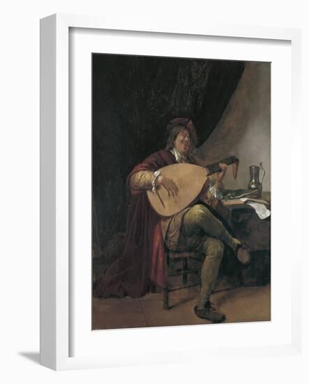 Self-Portrait Playing the Lute, Ca 1665-Jan Havicksz Steen-Framed Giclee Print