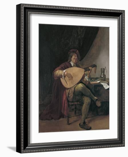 Self-Portrait Playing the Lute, Ca 1665-Jan Havicksz Steen-Framed Giclee Print