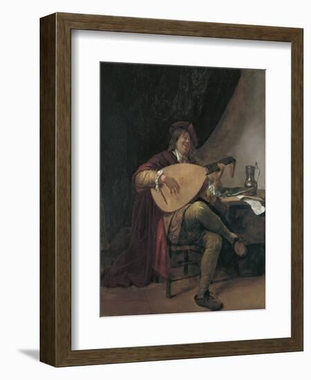 Self-Portrait Playing the Lute, Ca 1665-Jan Havicksz Steen-Framed Giclee Print