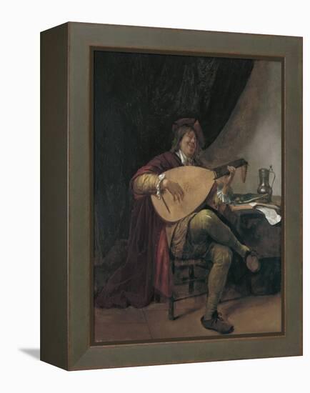 Self-Portrait Playing the Lute, Ca 1665-Jan Havicksz Steen-Framed Premier Image Canvas