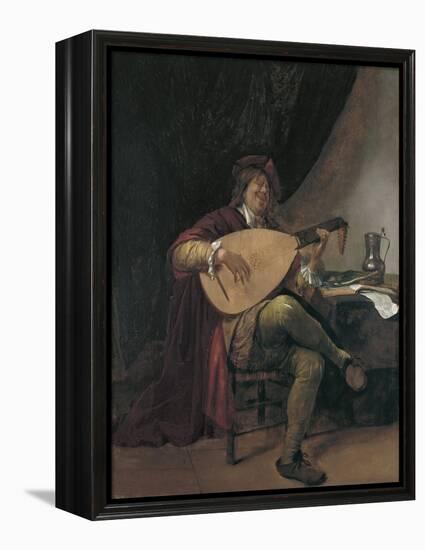 Self-Portrait Playing the Lute, Ca 1665-Jan Havicksz Steen-Framed Premier Image Canvas