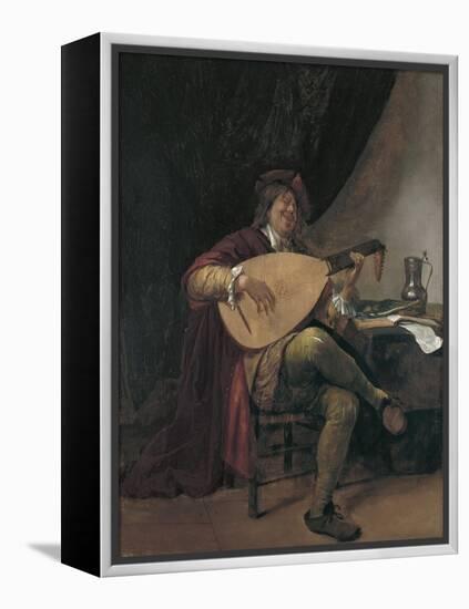 Self-Portrait Playing the Lute, Ca 1665-Jan Havicksz Steen-Framed Premier Image Canvas