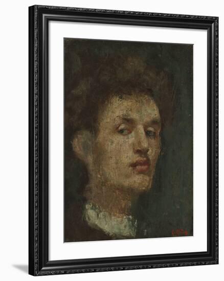 Self Portrait - Ruddy-Edvard Munch-Framed Premium Giclee Print