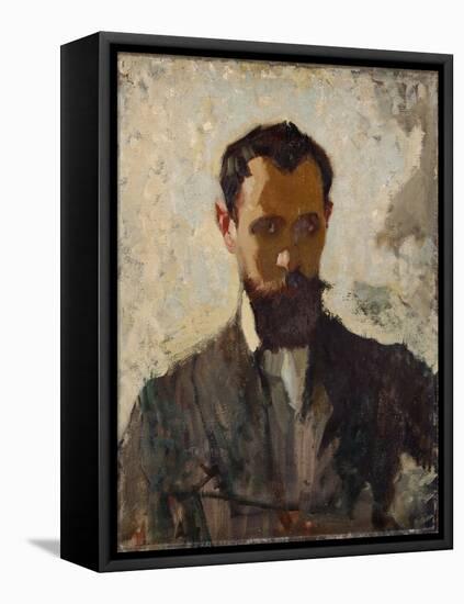 Self Portrait Study, C.1912 (Oil on Canvas)-Adolphe Valette-Framed Premier Image Canvas