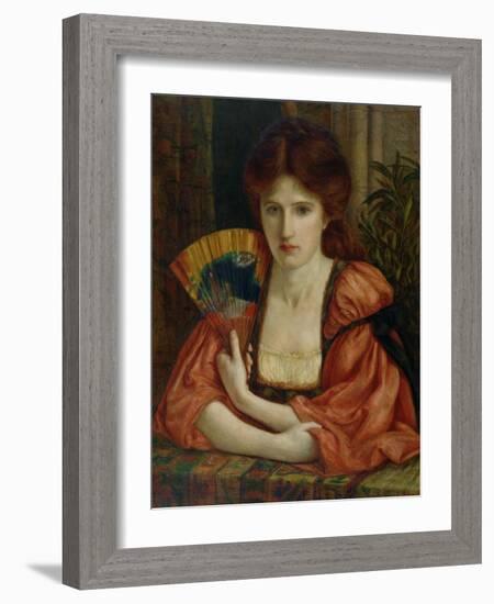 Self Portrait (W/C on Paper) (See also 183575)-Marie Spartali Stillman-Framed Giclee Print