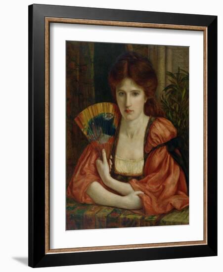 Self Portrait (W/C on Paper) (See also 183575)-Marie Spartali Stillman-Framed Giclee Print