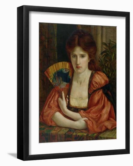 Self Portrait (W/C on Paper) (See also 183575)-Marie Spartali Stillman-Framed Giclee Print