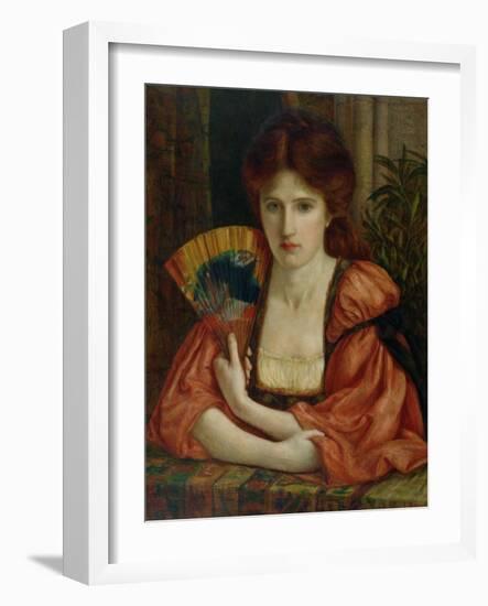 Self Portrait (W/C on Paper) (See also 183575)-Marie Spartali Stillman-Framed Giclee Print