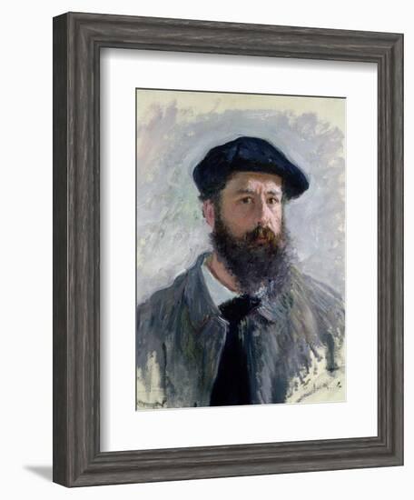 Self Portrait with a Beret, 1886-Claude Monet-Framed Giclee Print