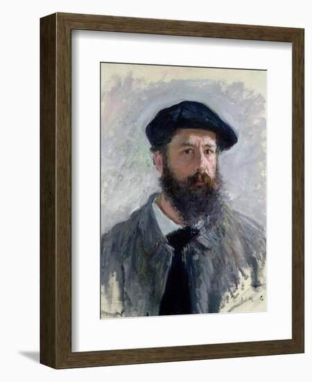 Self Portrait with a Beret, 1886-Claude Monet-Framed Giclee Print