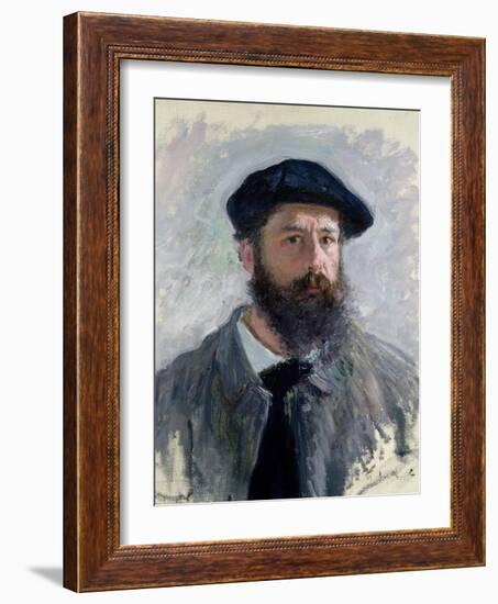 Self Portrait with a Beret, 1886-Claude Monet-Framed Giclee Print