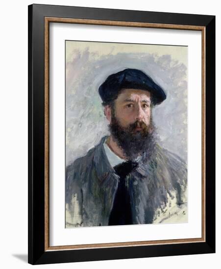 Self Portrait with a Beret, 1886-Claude Monet-Framed Giclee Print