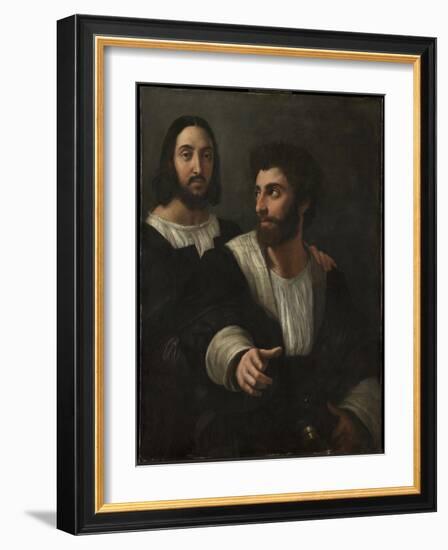 Self-Portrait with a Friend (Double Portrai), 1519-Raphael-Framed Giclee Print