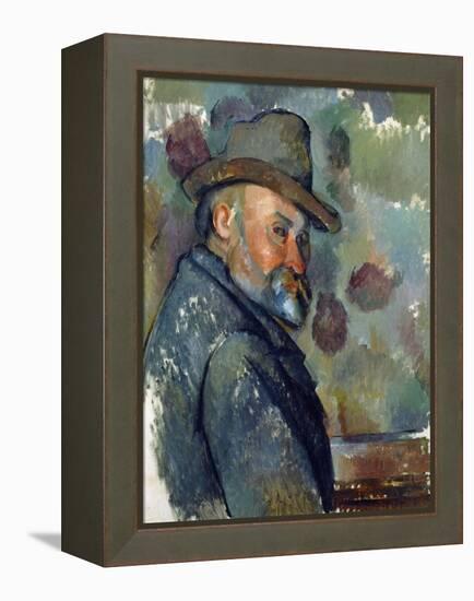 Self-Portrait with a Hat-Paul Cézanne-Framed Premier Image Canvas