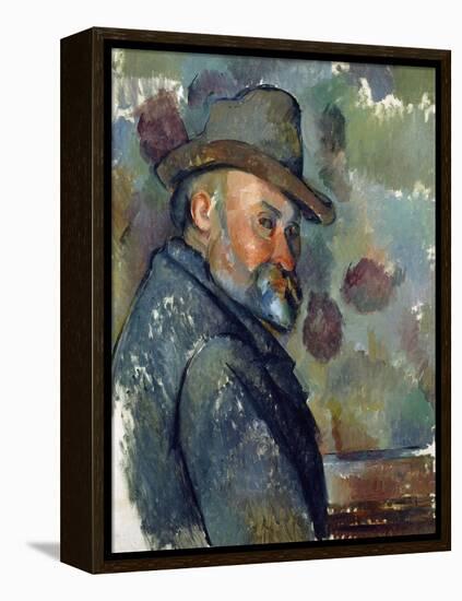 Self-Portrait with a Hat-Paul Cézanne-Framed Premier Image Canvas