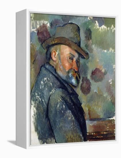 Self-Portrait with a Hat-Paul Cézanne-Framed Premier Image Canvas