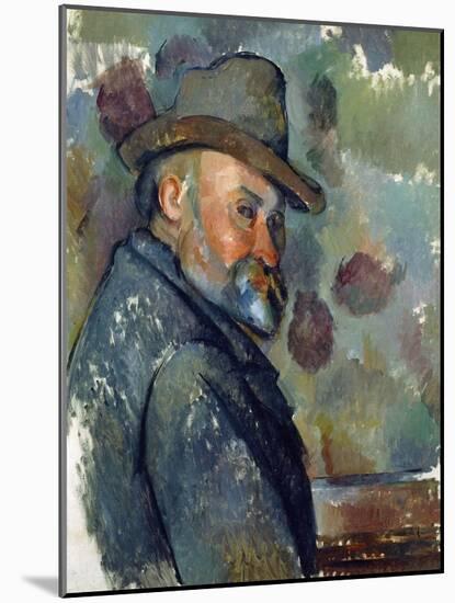Self-Portrait with a Hat-Paul Cézanne-Mounted Giclee Print