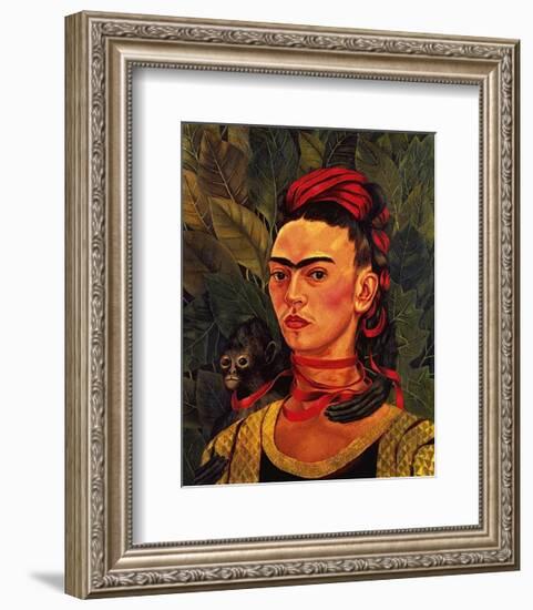 Self Portrait with a Monkey, c.1940-Frida Kahlo-Framed Art Print