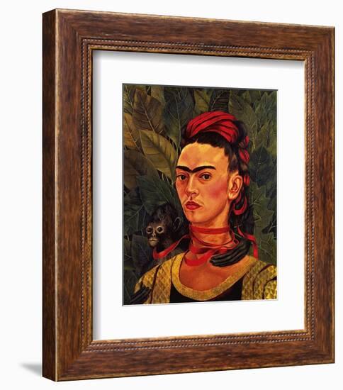 Self Portrait with a Monkey, c.1940-Frida Kahlo-Framed Art Print