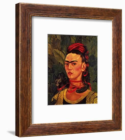 Self Portrait with a Monkey, c.1940-Frida Kahlo-Framed Art Print