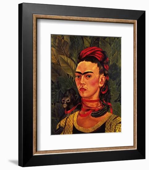 Self Portrait with a Monkey, c.1940-Frida Kahlo-Framed Art Print