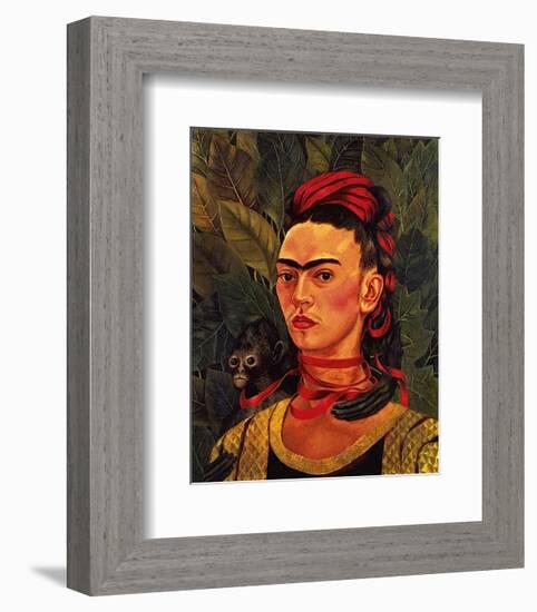 Self Portrait with a Monkey, c.1940-Frida Kahlo-Framed Art Print