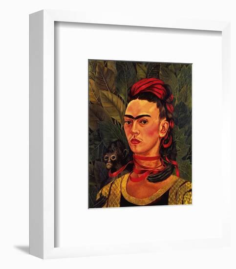 Self Portrait with a Monkey, c.1940-Frida Kahlo-Framed Art Print