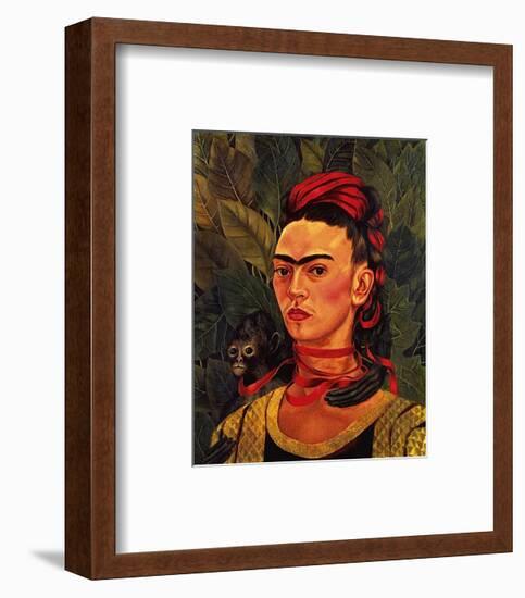 Self Portrait with a Monkey, c.1940-Frida Kahlo-Framed Art Print