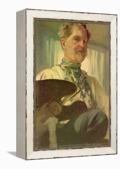 Self Portrait with a Palette, 1907-Alphonse Mucha-Framed Premier Image Canvas