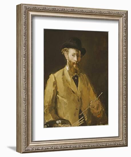 Self Portrait with a Palette-Edouard Manet-Framed Giclee Print