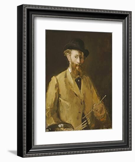 Self Portrait with a Palette-Edouard Manet-Framed Giclee Print